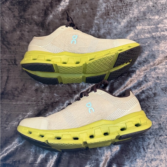 On Running Cream and Lime Sneakers - Picture 8 of 11